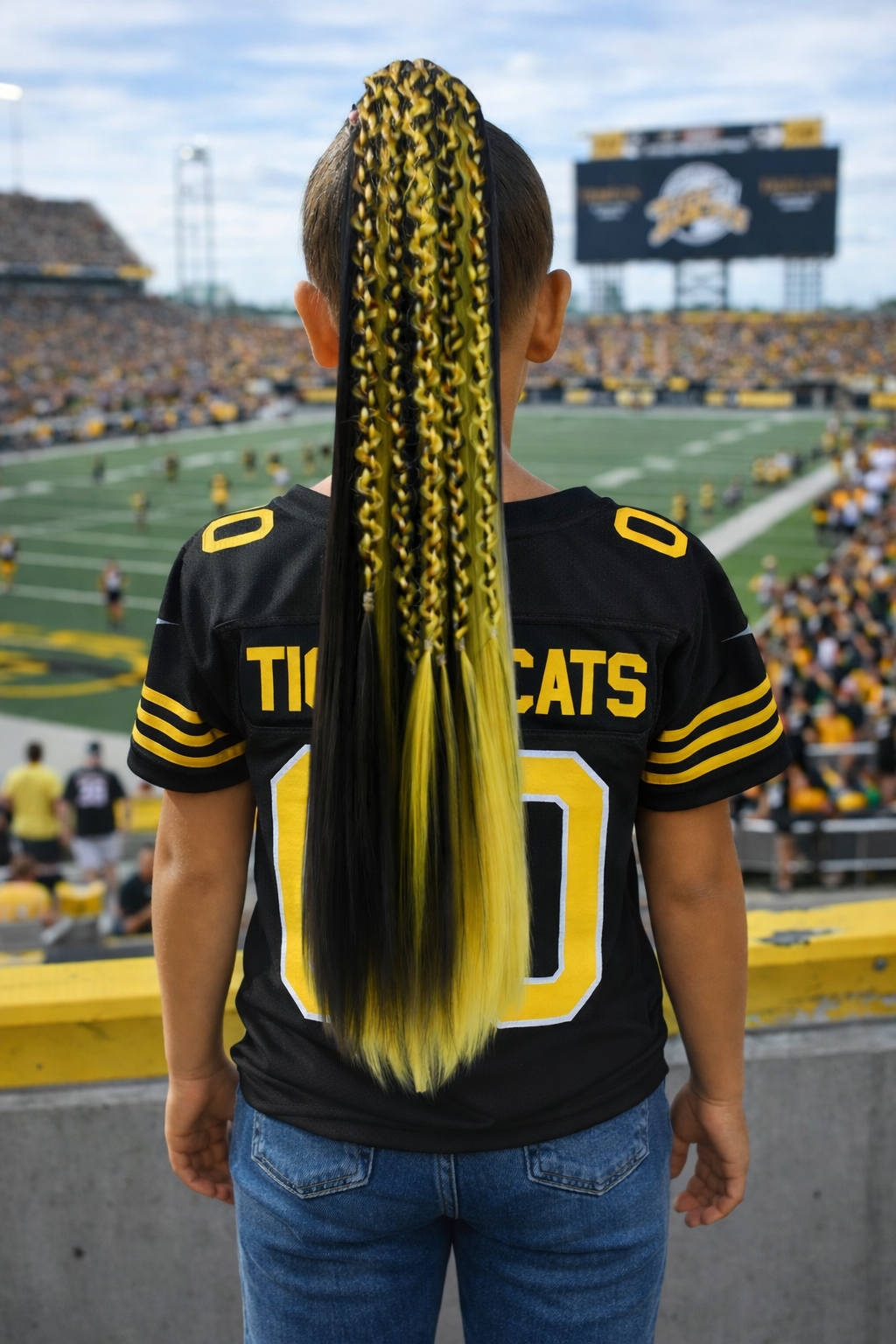 Black & Yellow Fan Pony